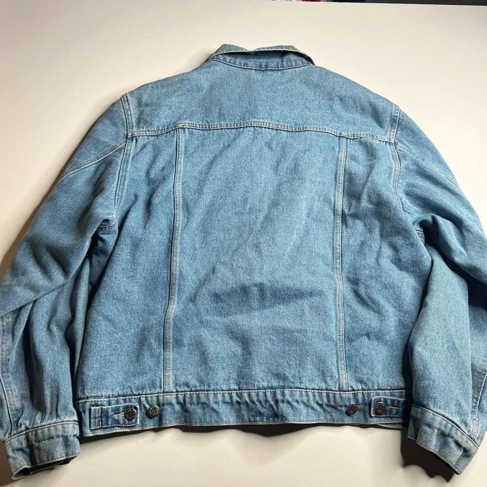 Vintage Wrangler Hero Denim Jacket XL Mens Trucker Blanket Lined Blue USA Style